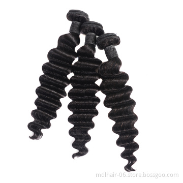 Raw Virgin Cuticle Aligned Hair weave Human Hair Extension High Quality Hair Weaving loose deep wave bundles 10"-30"